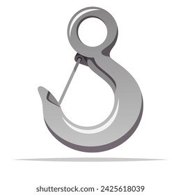 Mussy hook climbing equipment vector isolated illustration