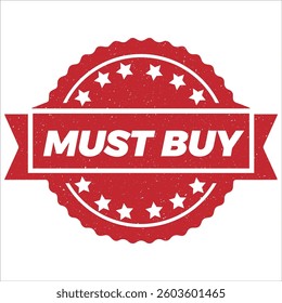 Must Buy stamp icon grunge distressed style