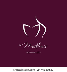 Must hair must have logotype for hair business company card add your personal information vector design