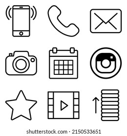 Must Have Flat Icon Set Isolated On White Background