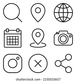 Must Have Flat Icon Set Isolated On White Background