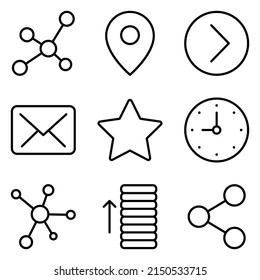 Must Have Flat Icon Set Isolated On White Background