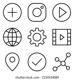 Must Have Flat Icon Set Isolated On White Background