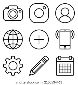 Must Have Flat Icon Set Isolated On White Background