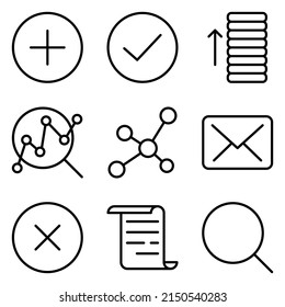 Must Have Flat Icon Set Isolated On White Background