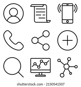 Must Have Flat Icon Set Isolated On White Background