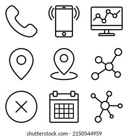 Must Have Flat Icon Set Isolated On White Background