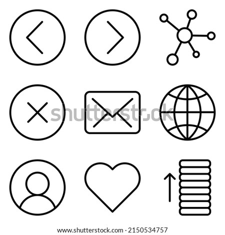 Must Have Flat Icon Set Isolated On White Background