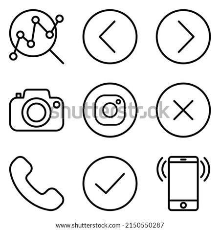 Must Have Flat Icon Set Isolated On White Background