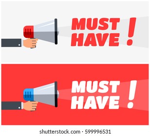 Must Have Megaphone Banners