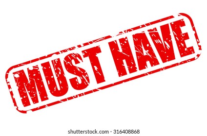 Must Have red stamp text on white