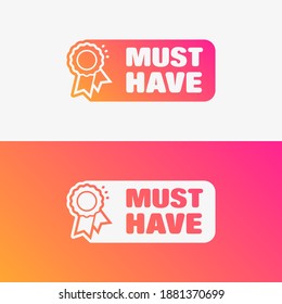 Must Have Shopping Vector Label Set