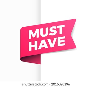 Must Have Shopping Vector Ribbon