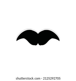 
mustach Vintage ornament isolated on white background
