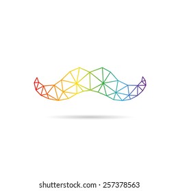 Mustache abstract isolated on a white backgrounds, vector illustration