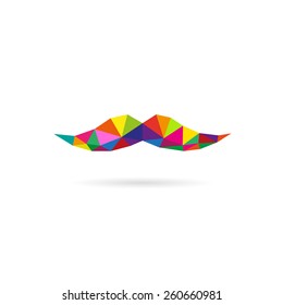 Mustache abstract isolated on a white backgrounds, vector illustration