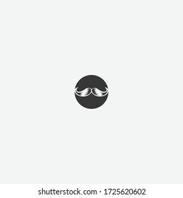 Mustache Abstract logo icon template design in Vector illustration