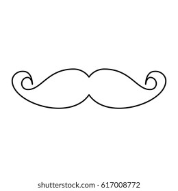 mustache accessory isolated icon
