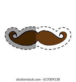 mustache accessory isolated icon
