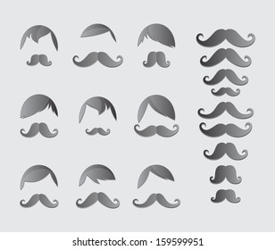 mustache art collection set creation kit