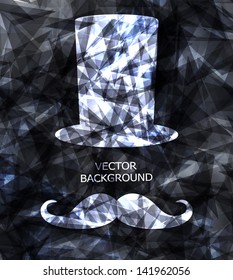 Mustache background in modern style/Design modern hipster template 