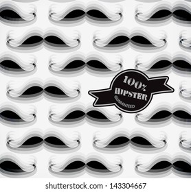 Mustache background in modern style/Design modern template can be used for brochure, banners or website layout vector/ hipster 