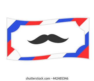 mustache barber image vector icon