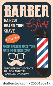 Mustache Barber Poster Salon Wall Decoration