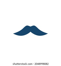 Mustache Barbershop Flat Icon Two-tone Color - Barbershop Icon Design Vector Illustration.