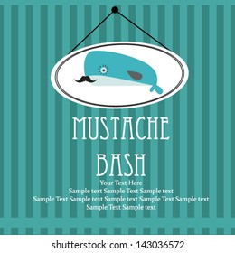 Mustache Bash card