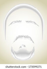 Mustache, beard and hairstyle