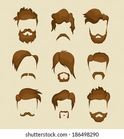 mustache, beard and hairstyle hipster