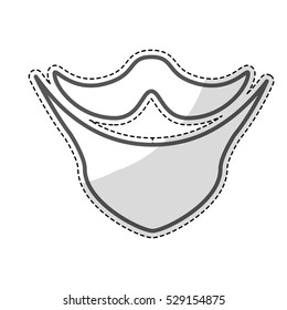 mustache and beard icon over white background. hipster style design. vector illustration