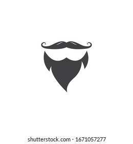 mustache and beard  icon vector illustration design template