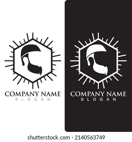 mustache and beard logo and symbol vector 