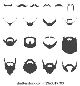 Set Isolated Vector Facial Hair Style Stock Vector (Royalty Free) 604240724