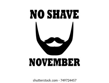 Mustache Beard Silhouette No Shave November Stock Vector (Royalty Free ...