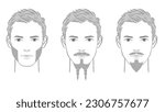 Mustache and beard style variations