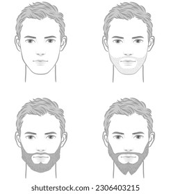 Mustache and beard style variations