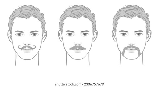 Mustache- und Bartvariationen