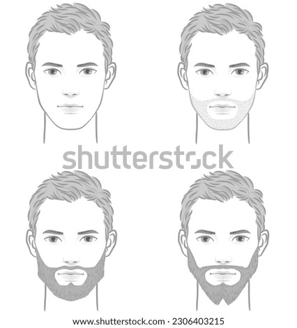 Mustache and beard style variations