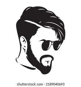 mustache and bearded man vector