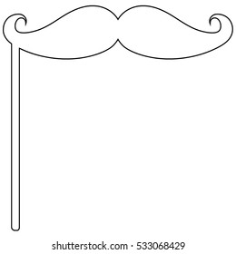 Mustache black icon. Vector eps 10