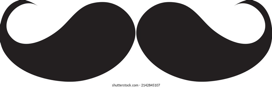Mustache. Icono de vector simple negro.eps
