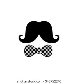 mustache bow tie