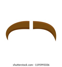 Mustache. Brown mustache. Vector illustration. EPS 10.