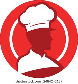 Mustache Chef for Kitchen Bar Restaurant Food Delicious Dish Menu logo design inspiration silhouette logo