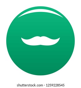Mustache chevron icon. Simple illustration of mustache chevron vector icon for any design green