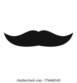 Mustache chevron icon. Simple illustration of mustache chevron vector icon for web