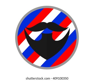 mustache circle icon beard facial hair barbershop image icon logo
